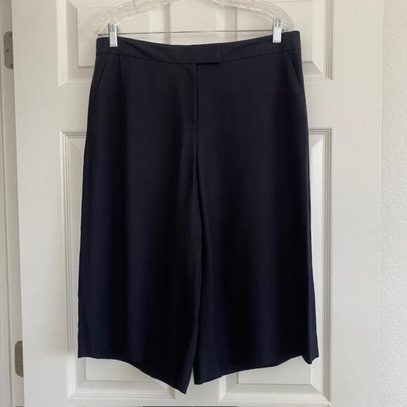 Classiques Entier Wide Legged Black Capri Pants Pockets Lightweight Women's 12 - Picture 7 of 13